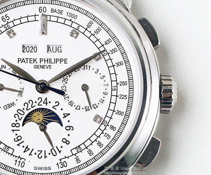 百達翡麗PATEK PHILPPE LS精品 超級複雜功能計時系列 機芯29-535升級版 全鋼鍍納米鉑金表殼 小牛皮帶 高檔男士腕表  wssb4228